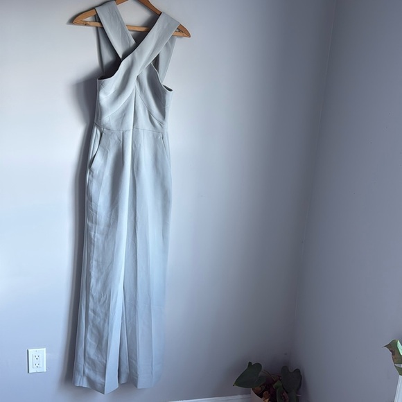 reiss mika bardot jumpsuit sage green - Picture 3 of 13